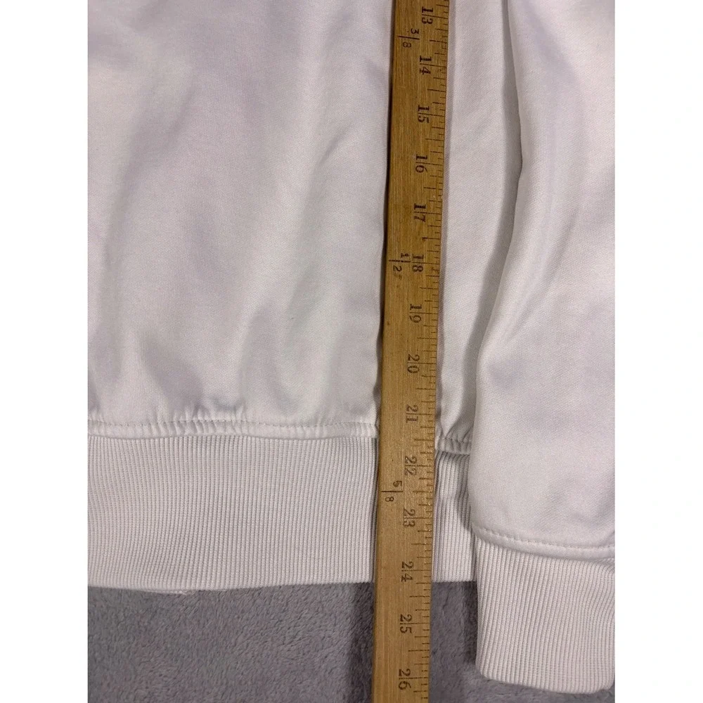 Y2K American Eagle Track Jacket Mens S White Full Zip Striped Embroidered